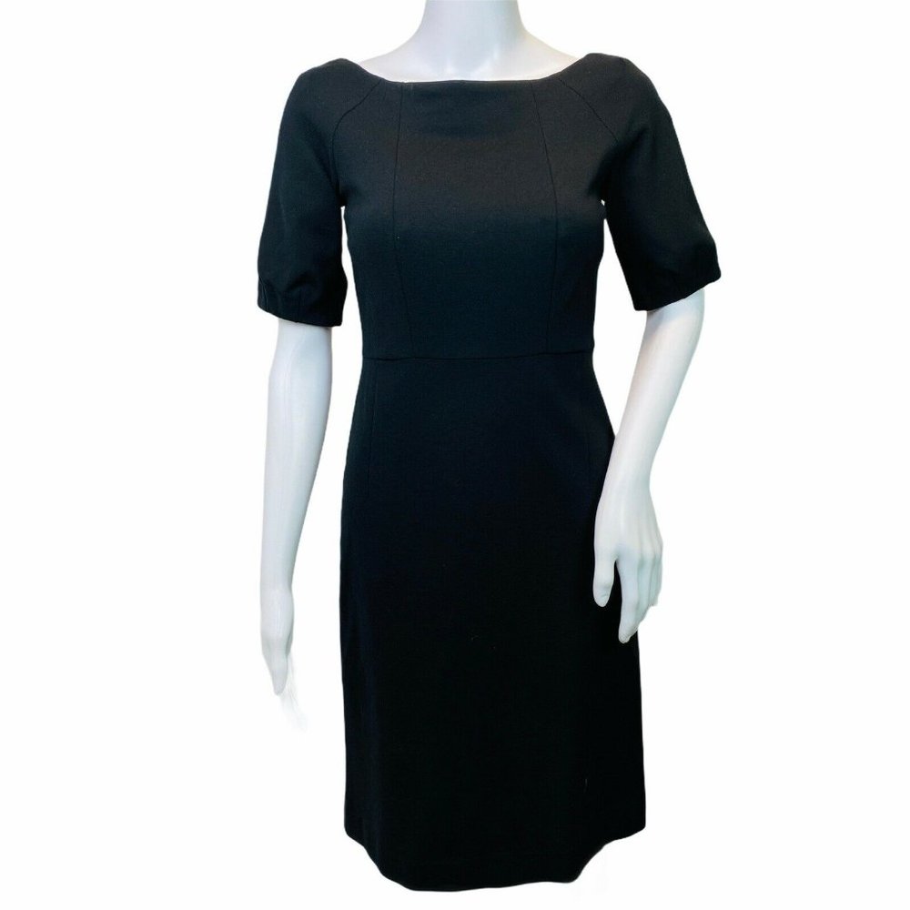 Banana Republic Dress Size 0 Black Bateau Neckline